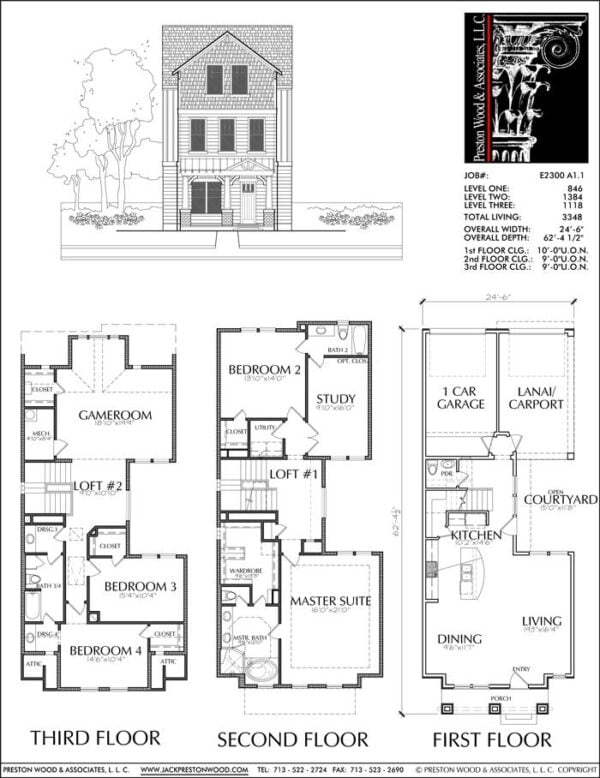 Townhouse Plan E2300 A1.1