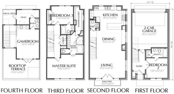 Townhouse Plan E0175 A1.1