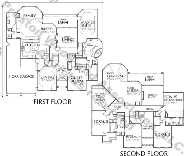 Two Story House Plan C7160