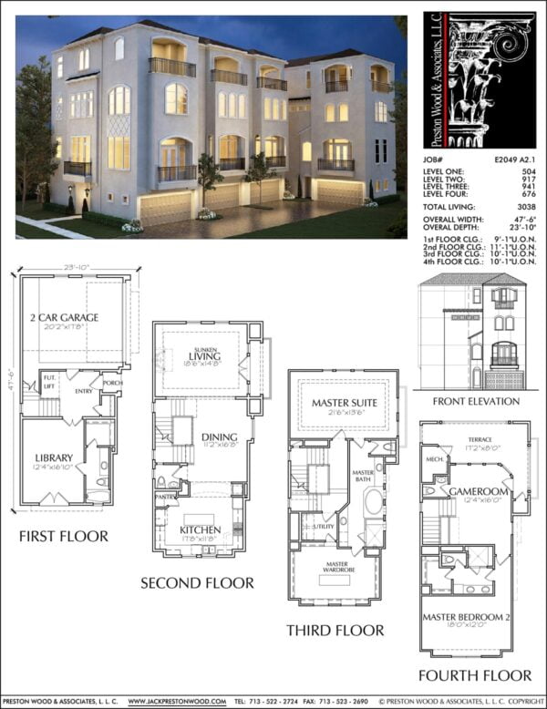 Townhouse Plan E2049 A2.1