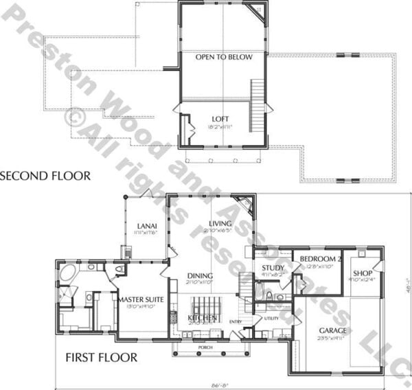 1 1/2 Story Home Plan D8041