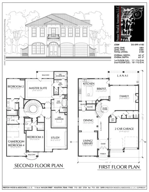 Two Story House Plan D5099