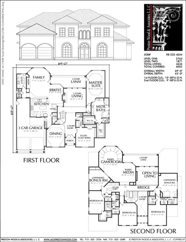 Two Story House Plan C8232