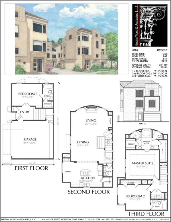 Townhouse Plan D3249 C