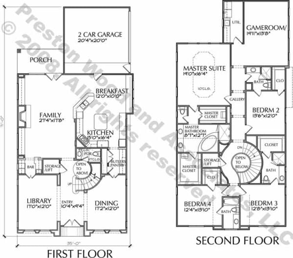 Two Story House Plan D6003