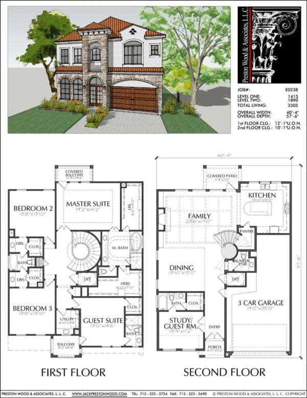 Two Story House Plan E0238