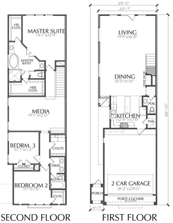 Townhouse Plan E2297 A1.1