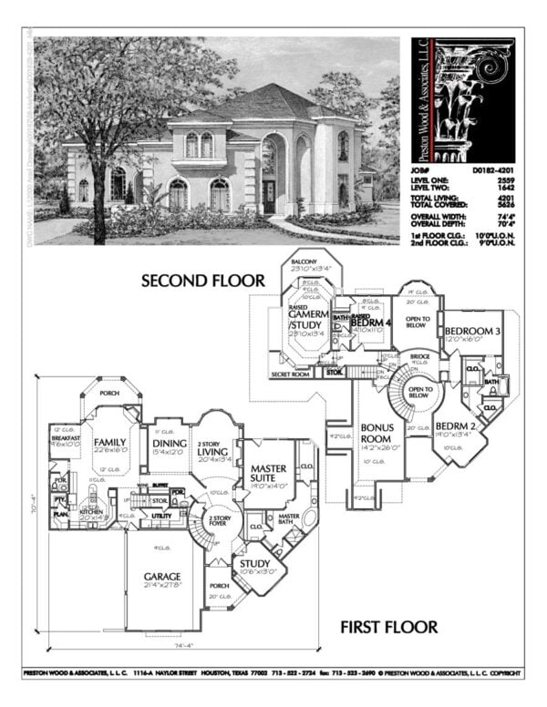 Two Story House Plan D0182
