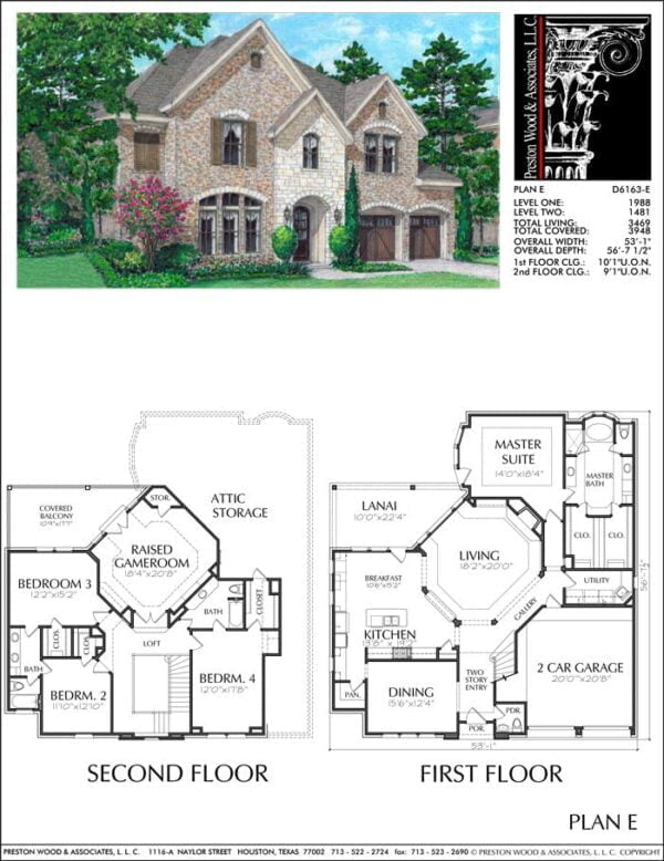 Patio Home Plan aD6163 E