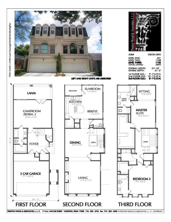 Duplex Townhome Plan aC8228