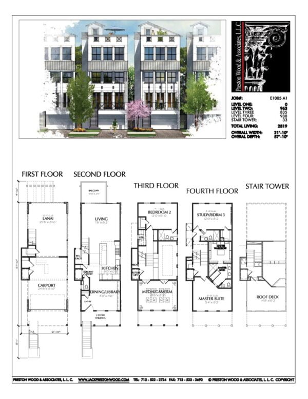 Townhouse Plan E1005 A1