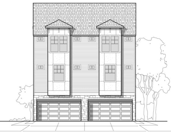 Duplex Townhouse Plan E0169 AA
