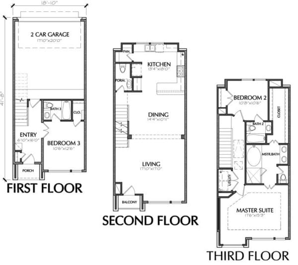 Townhouse Plan E3192 A1.1