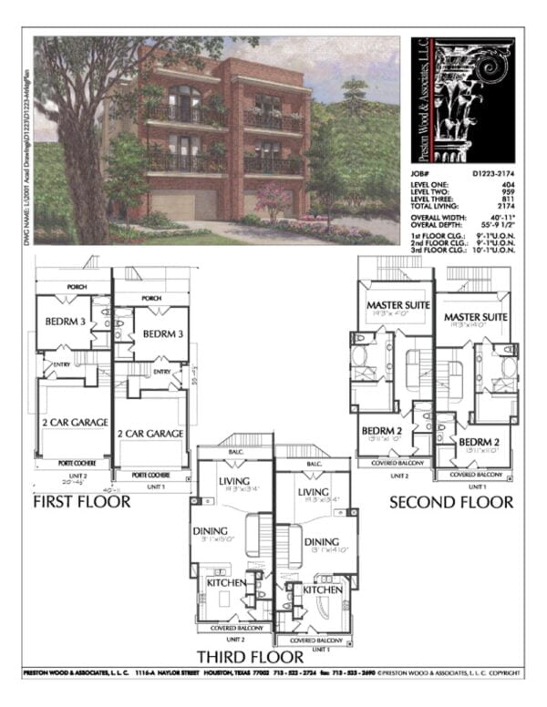 Duplex Townhouse Plan D1223