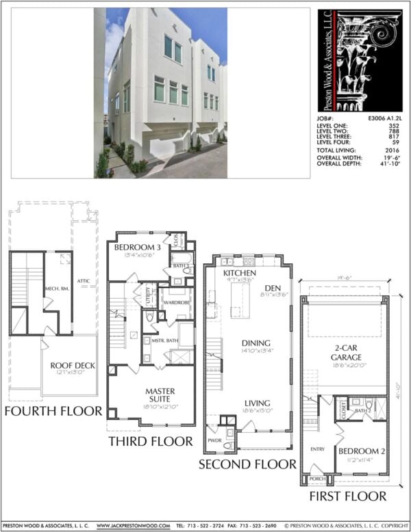 Townhouse Plan E3006 A1.2L