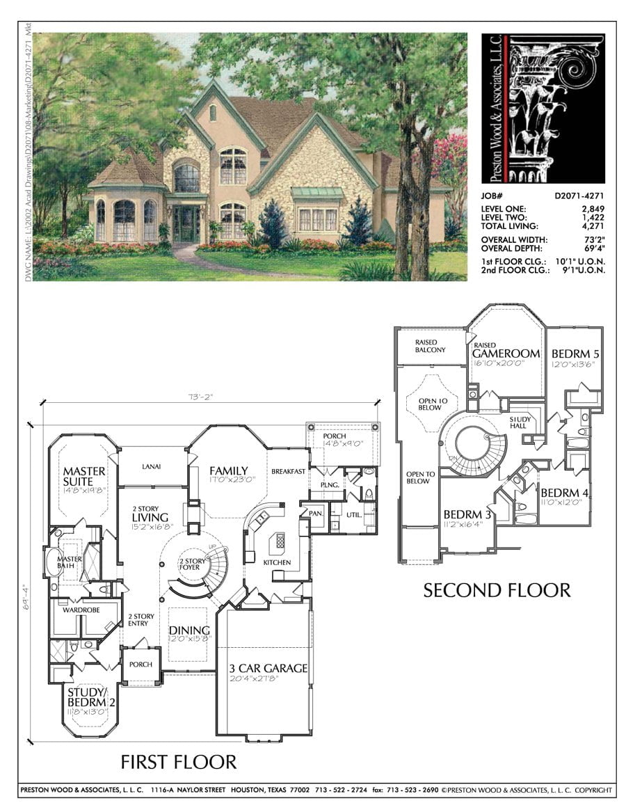 Online Two Story Family House Plans