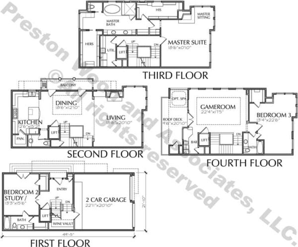 Duplex Townhouse Plan D6238 u1&u2