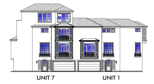 Duplex Townhouse Plan D5160 u1&u7