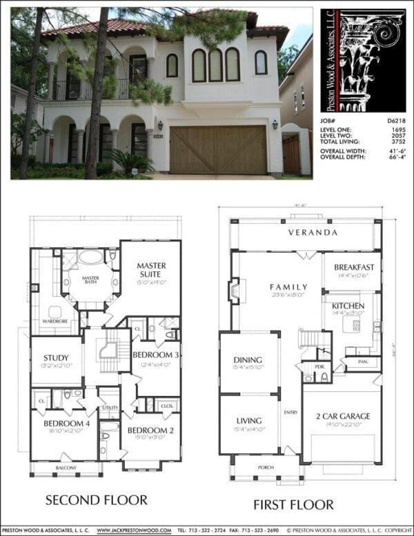 Two Story House Plan D6218