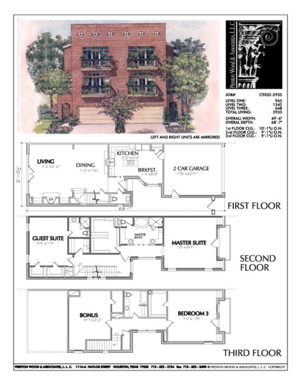 Duplex Townhome Plan C9052