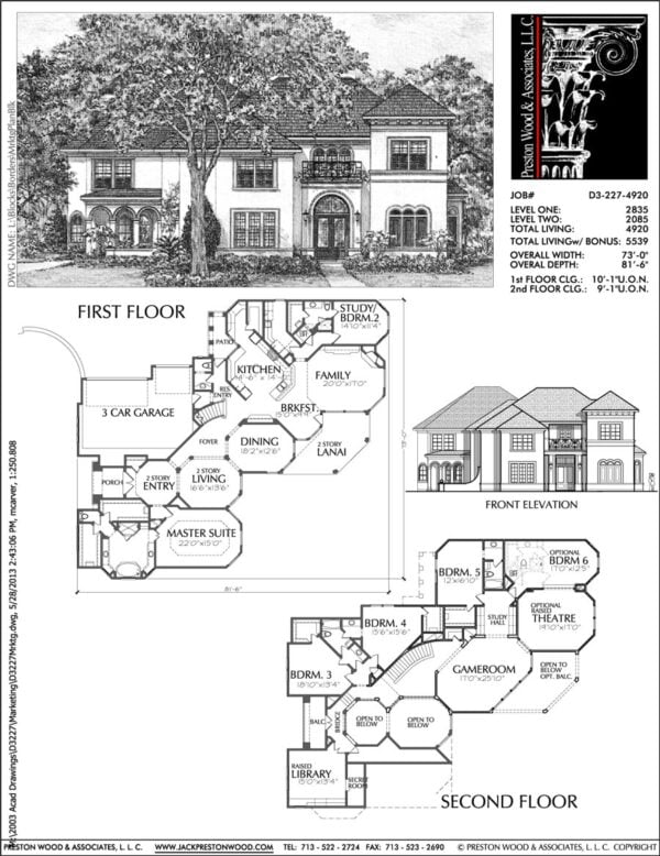 Two Story Home Plan D3227