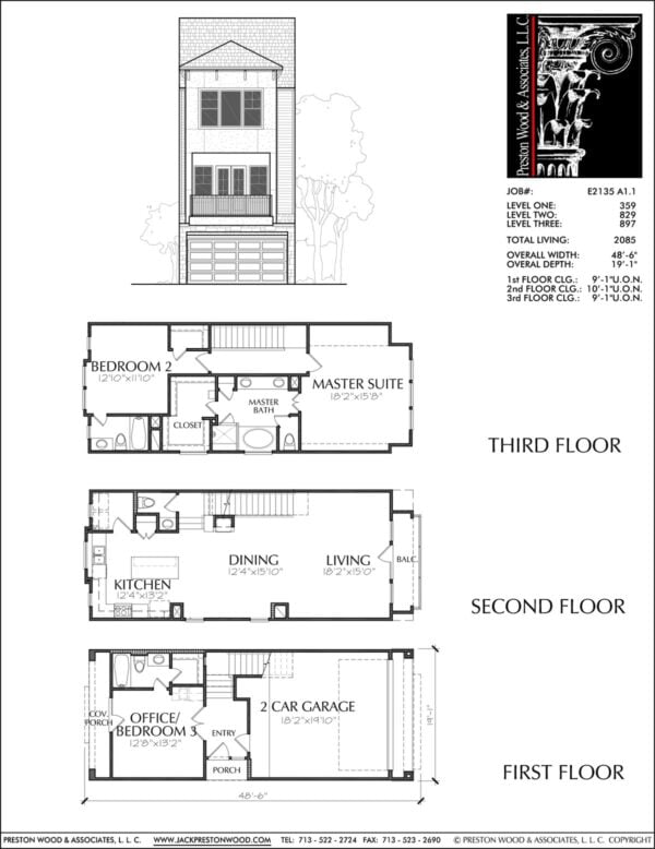 Townhouse Plan E2135 A1.1