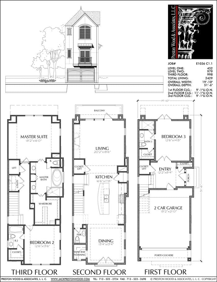 Townhomes Townhouse Floor Plans Urban