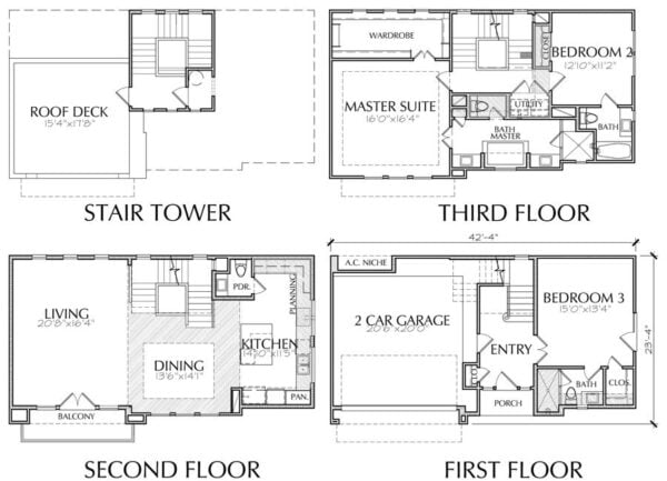 Townhouse Plan E5001 B1.1