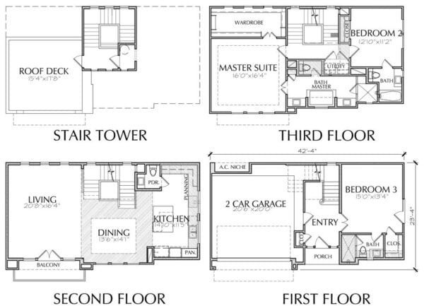 Townhouse Plan E5001 B1.1