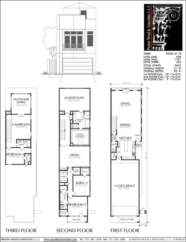 Townhouse Plan E3362 A1.1