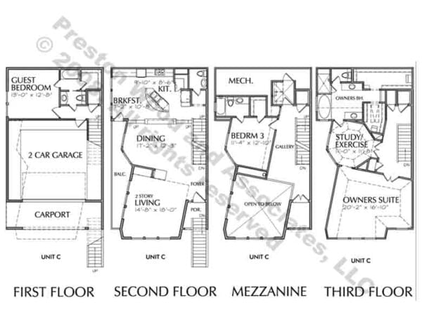 Duplex Townhouse Plan D0224