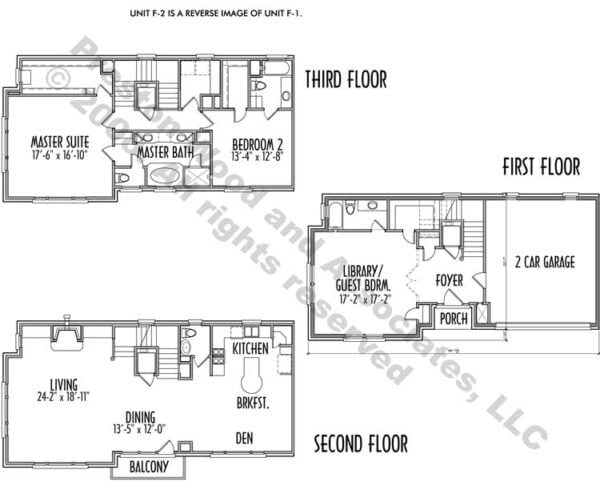 Duplex Townhome Plan C9149 F