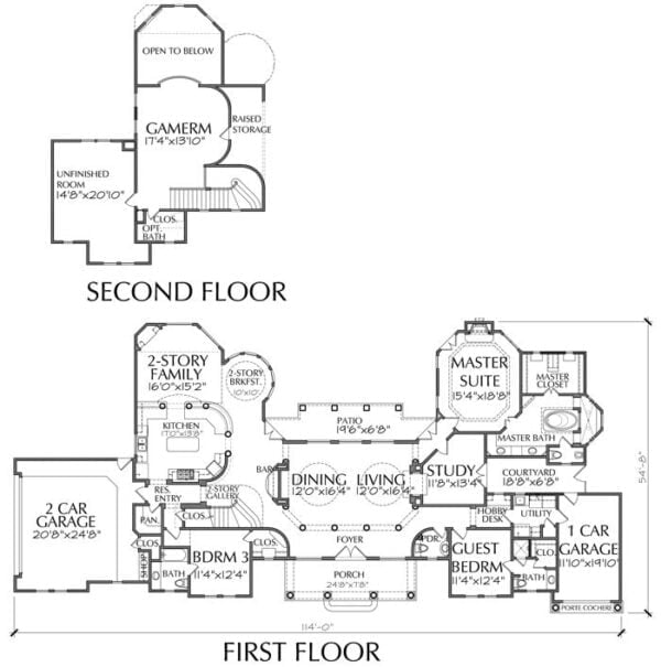 Two Story House Plan D6095