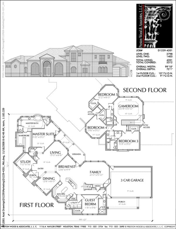 Two Story House Plan D1229