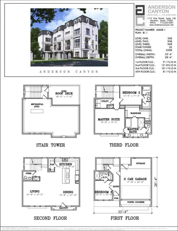 Townhouse Plan A0608 B1.1