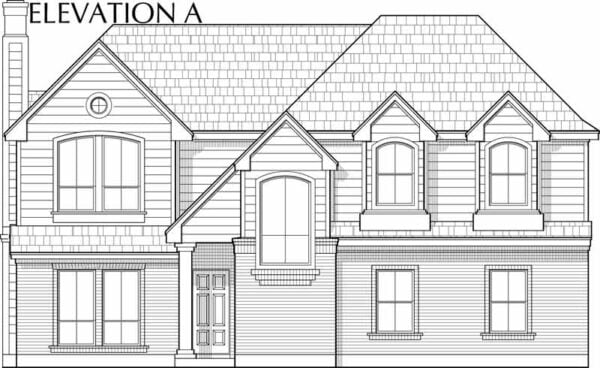 Two Story House Plan C6239 A