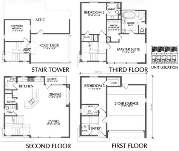 Townhouse Plan D9044 B