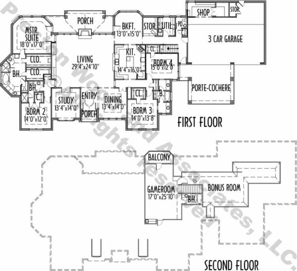 Two Story House Plan C5064