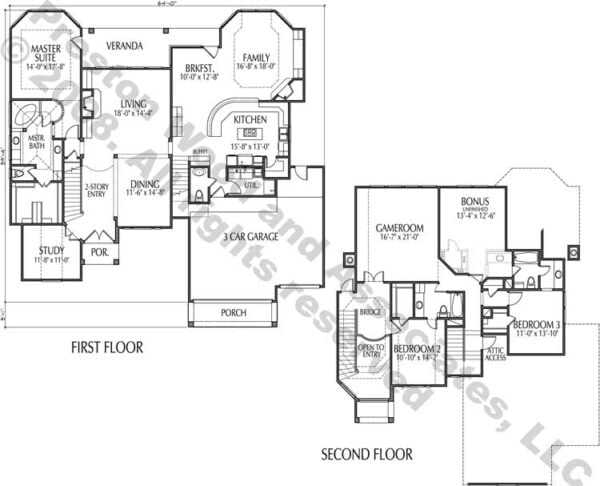 Two Story House Plan D0016