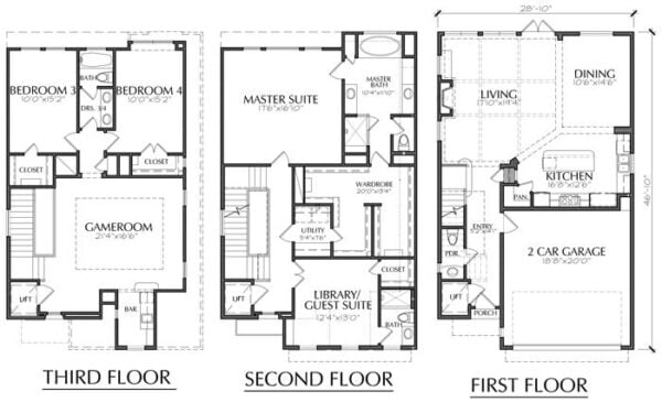 Townhouse Plan E1155 A3.1