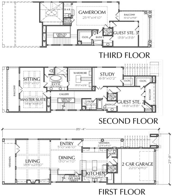 Townhouse Plan E2061 A1.3