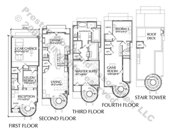 Townhome Plan D5182 Torre