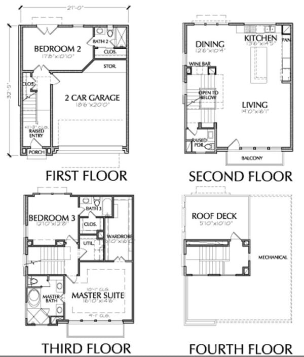 Townhouse Plan E2117 A1.2L