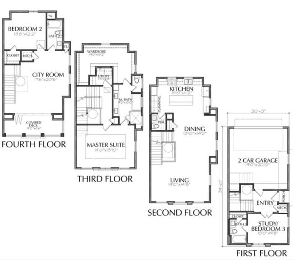 Townhouse Plan E2282 A1.2