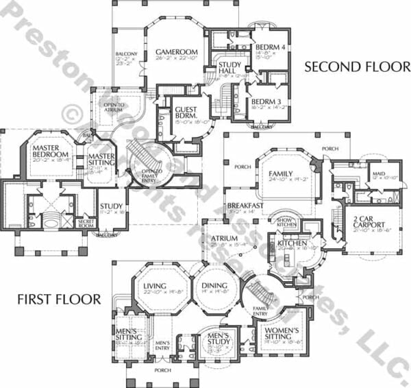 Two Story House Plan C8023