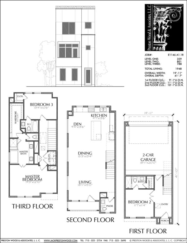 Townhouse Plan E1146 A1.1