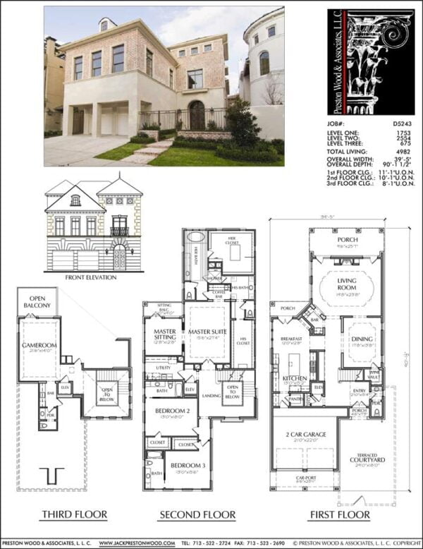 Two Story House Plan D5243