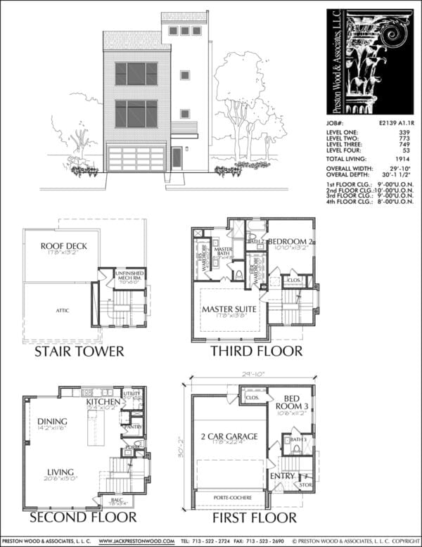 Townhouse Plan E2139 A1.1