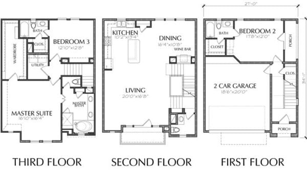 Townhouse Plan E0170 B