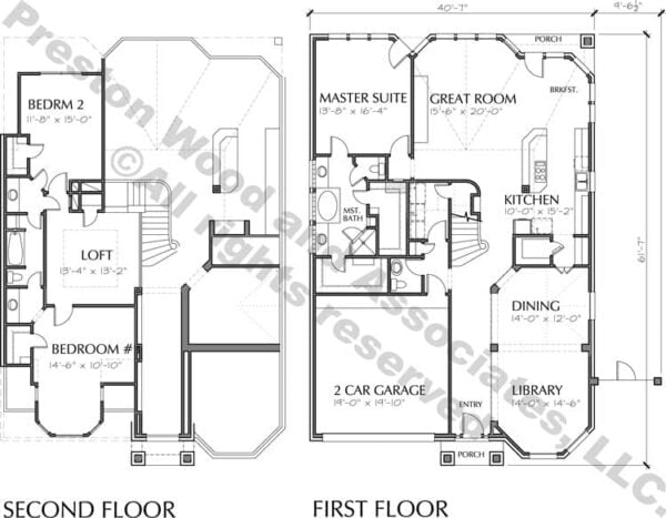 Patio House Plan C5287B